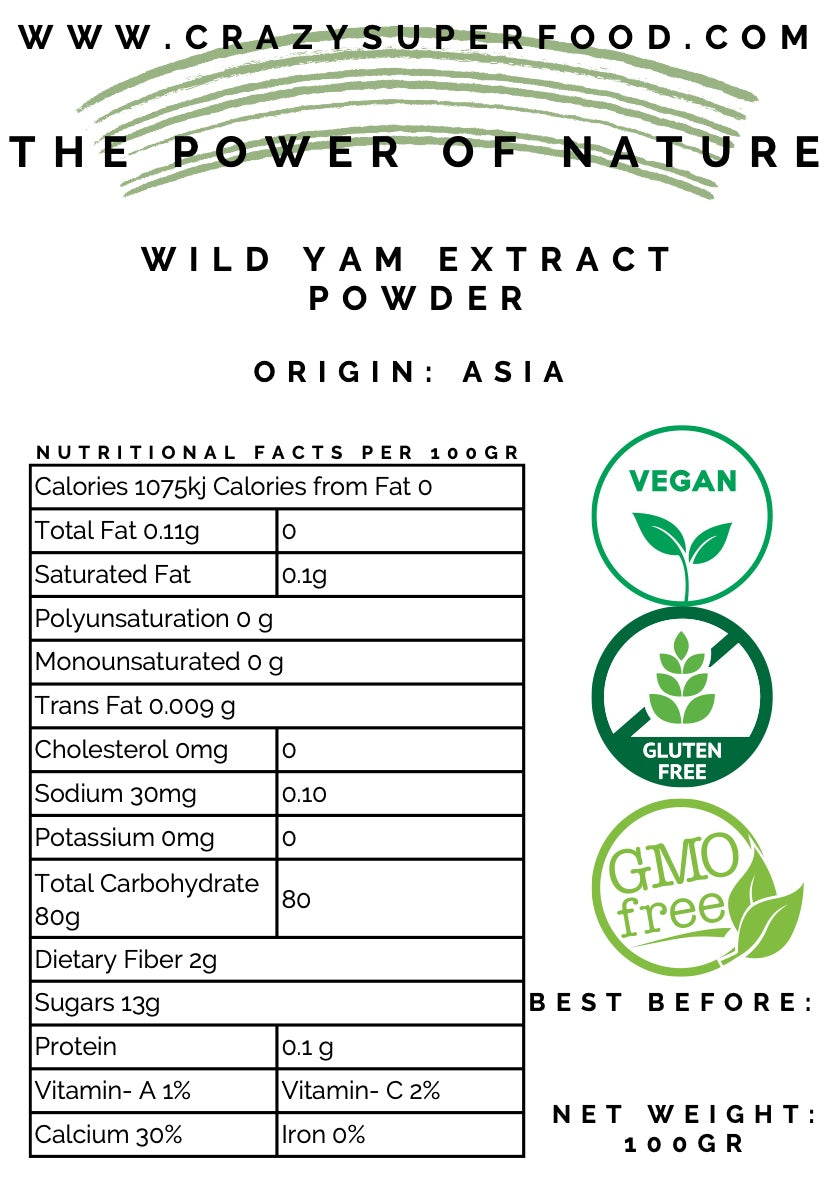 EXTRAIT DE YAM SAUVAGE DE CHINE ou IGNAME CHINOIS SAUVAGE